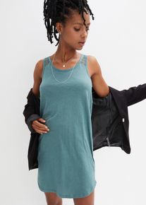 Shirtkleid aus Baumwolle mit Spitze, gr&uuml;n, Gr&ouml;&szlig;e 36/38 (S), 100% Baumwolle, bonprix