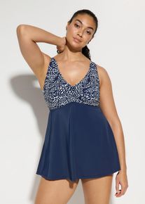 Medium Shape-Badekleid, blau, Gr&ouml;&szlig;e 48, bonprix