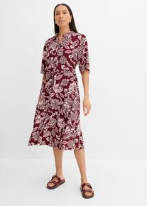 Hemdblusenkleid aus flie&szlig;ender Viskose, rot, Gr&ouml;&szlig;e 46, Viskose, bonprix