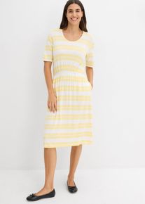 Shirtkleid aus Viskosemix, gelb, Gr&ouml;&szlig;e 44/46 (L), Viskose, bonprix