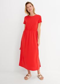 Shirtkleid aus weichem Piqu&eacute;, rot, Gr&ouml;&szlig;e 36/38 (S), Viskose, bonprix