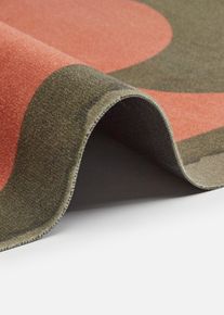 Waschbarer Teppich mit grafischer Bl&uuml;te, gr&uuml;n, Gr&ouml;&szlig;e 45x90 cm, bonprix