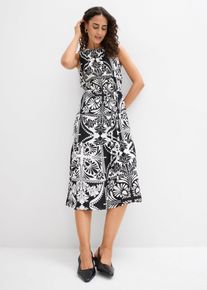 Midikleid, schwarz, Gr&ouml;&szlig;e 48, bonprix