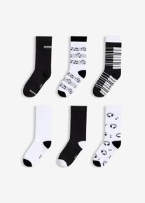 Socken mit Bio-Baumwolle (6er Pack), schwarz, Gr&ouml;&szlig;e 39-42, mit Baumwolle, bonprix