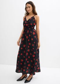 Maxikleid aus flie&szlig;ender Viskose, schwarz, Gr&ouml;&szlig;e 36, Viskose, bonprix