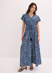 Bedrucktes Jersey-Maxikleid, blau, Gr&ouml;&szlig;e 44/46 (L), bonprix