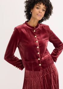 bonprix Samtjacke, rot, Gr.40, schicke Samtjacke, aus Samt
