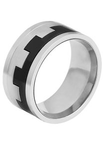Adelia&acute;s Fingerring ADELIA&acute;S "Herren Ring aus Edelstahl" Gr. 66, schwarz, Fingerringe, Herren, 66, Edelstahl, Fingerring