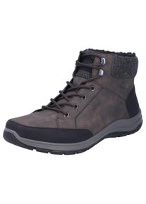 Winterboots Rieker, Herren, Gr. 46, braun (dunkelbraun kombiniert), Lederimitat, Schuhe Winterboots, Schn&uuml;rboots, Outdoorschuh mit praktischem Innenrei&szlig;verschluss