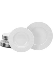 Tafelservice Creatable "Barcelona", wei&szlig;, 12 Stk., Porzellan, Geschirr-Sets, Tafelservice, Teller Set, klassischer Manufakturstil