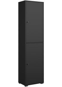 Schuhschrank Home Affaire "Schuhkommode Dino", graphite schwarz matt, B:50cm H:190cm T:33cm, FSC-zertifizierter Holzwerkstoff, Schr&auml;nke, Schuhschrank, Flurschrank mit verstellbaren Einlegeb&ouml;den, BxHxT: 50 &times; 190 &times; 33 cm