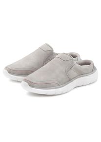 Sabot John Devin "Clog, Pantolette, Schlappen, Slipper, Slip-On-Sneaker", Herren, Gr. 47, grau (hellgrau), Obermaterial: 80% Lederimitat, 20% Textilmaterial. Decksohle: 100% Textilmaterial. Futter: 100% Textilmaterial. Laufsohle: 100% Synthetik, unifarben, Basic, Schuhe Sabot, mit leichter Sohle, Unisex VEGAN
