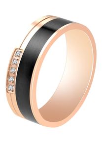 Adelia&acute;s Fingerring ADELIA&acute;S "Damen Ring aus Edelstahl mit Strass Steinchen" Gr. 54, gold, Fingerringe, Damen, 54, Edelstahl, Fingerring