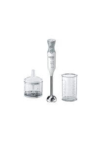 Bosch Stabmixer "ErgoMixx MSM66120, Edelstahl-Mixfu&szlig;, Zerkleinerer, 12 Stufen, wei&szlig;", grau (wei&szlig;, grau), B:6,5cm H:39cm T:6,5cm, Mixer, 4 Klingen, Mixbecher, Made in Europe, Stabmixer
