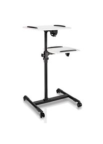 Hama Beamer "Beamertisch, 2 Fl&auml;chen (je 10kg)", schwarz, B:52cm H:12,5cm T:63cm, Beamer, h&ouml;henverstellbar, neigbar Beamerwagen mit Rollen, 360, Beamer