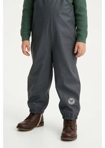 Regenhose Wheat "Rainwear Charlo Overall", Kinder, Gr. 98, N-Gr, blau (ink), Web, Obermaterial: 100% Polyester, unifarben, normal, Hosen Regenhose, wasserdicht, geschwei&szlig;te N&auml;hte