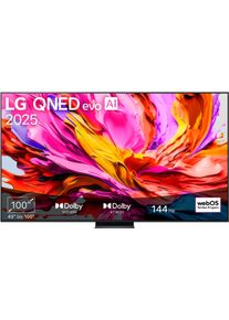 LG QNED-Fernseher "100QNED86A6", Energieeffizienz: F, schwarz (silber, schwarz), 100 &Prime;, Fernseher, QNED-Fernseher