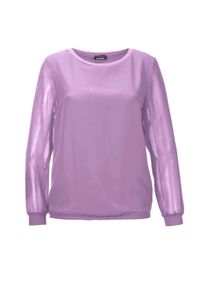 Klassische Bluse GOLDNER "Kurzgr&ouml;&szlig;e Schlupfbluse", Damen, Gr. 22, lila (flieder), Obermaterial: 100% Polyester PES., figurumspielend, U-Boot-Ausschnitt, normales B&uuml;ndchen, Blusen Klassische Bluse, Luftiiger Chiffon
