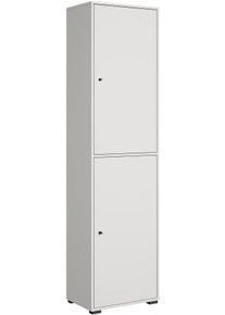 Schuhschrank Home Affaire "Schuhkommode Dino", wei&szlig; matt, B:50cm H:190cm T:33cm, FSC-zertifizierter Holzwerkstoff, Schr&auml;nke, Schuhschrank, Flurschrank mit verstellbaren Einlegeb&ouml;den, BxHxT: 50 &times; 190 &times; 33 cm