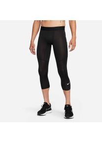 Trainingstights Nike "PRO DRI-FIT MENS 3/4-LENGTH TIGHTS", Damen, Gr. XXL, N-Gr, schwarz, wei&szlig;, Obermaterial: 90% Polyester, 10% Elasthan, Hosen Trainingstights