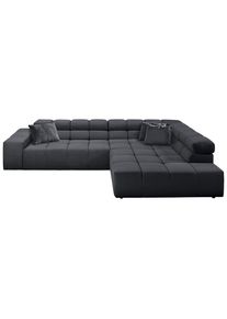 Hom&acute;in Hom`in Ecksofa, Anthrazit, Textil, F&uuml;llung: Schaumstoff, Ottomane rechts, L-Form, 319x215 cm, Blauer Engel, Goldenes M, Oeko-Tex&reg; Standard 100, DGM-Klimapakt, Typenauswahl, Lederauswahl, Stoffauswahl, Armteilvarianten, seitenverkehrt erh&auml;ltlich, Hocker erh&auml;ltlich, R&uuml;cken echt, Wohnzimmer, Sofas & Couches, Wohnlandschaften, Ecksofas