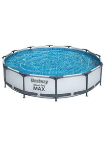 Bestway Pool SET Steel PRO MAX 56416, Blau, Grau, Wei&szlig;, Metall, Kunststoff, Uni, 76 cm, Freizeit & Co, Pools & Wasserspa&szlig;, Pools