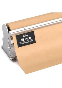 Butcher Paper Dispenser with Large Holder and Serrated Blade Cutter for Wrapping Craft Freezer Paper Rolls up to 18 Inches - Wa