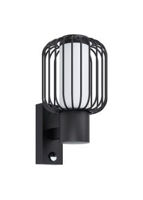 Eglo , Schwarz, Wei&szlig; , Metall, Kunststoff , oval , 16.5 cm , Bewegungsmelder , Beleuchtung, Au&szlig;enleuchten, Au&szlig;enwandleuchten