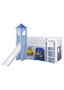 Spielbett "Kasper",aus Kiefer, blau/wei&szlig;