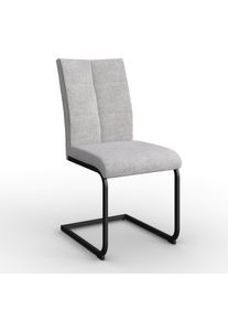 Schwingstuhl Colien Hellgrau Webstoff Gepolstert