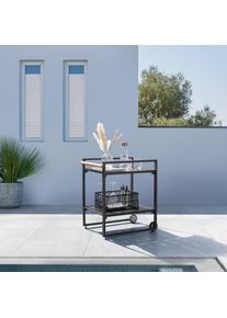 Servierwagen Riccardo Dunkelgrau Metall/Polywood