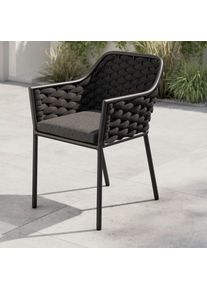 Gartenstuhl Louisa Anthrazit Aluminium