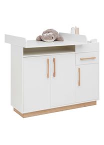 Roba Wickelkommode Luna White in Wei&szlig; ca. 117x100cm