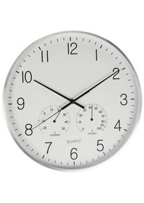 Wanduhr Alluminium Silberfarben &Oslash; ca. 38cm