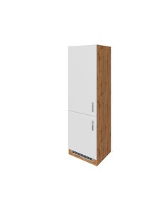 Held K&uuml;hlschrank-Umbauschrank Kombi ca. 60 cm Wei&szlig;/Eiche