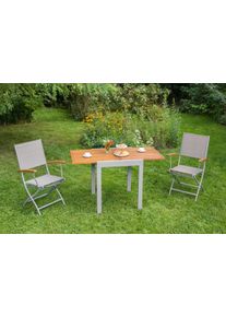 Gartensessel Naxos Grau/Akaziefarben klappbar