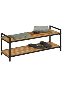 Schuhregal Azra II Naturfarben/Schwarz