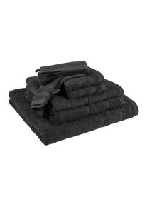 Frottierset Melanie Schwarz, 7-teilig