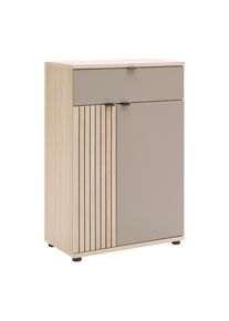 Schuhschrank Pisa Taupe/Eichefarben
