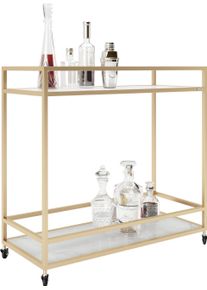 Playboy Servierwagen Ginger Glas/Metall Goldfarben