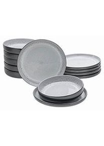 Creatable Tafelservice Nordic Fjord Hellgrau, 12-teilig