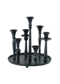 Kerzenhalter Poulina aus Aluminium in Schwarz