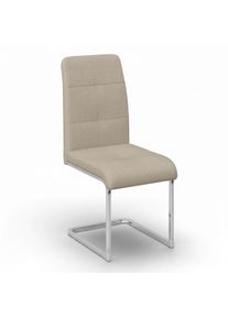 Schwingstuhl Lucie Creme Leinenoptik Gepolstert