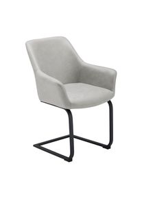 Schwingstuhl Pria Hellgrau Mikrofaser Gepolstert