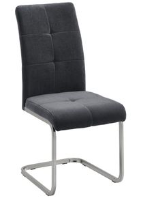 Schwingstuhl Lucie Grau Webstoff Gepolstert