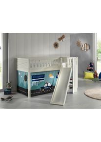 Vipack Spielbett Scott Police ca. 90x200 cm Kiefer Wei&szlig;