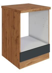 Held Herdumbauschrank Florenz ca. 60 cm Grau mit Arbeitsplatte