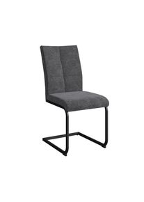 Schwingstuhl Colien Dunkelgrau Webstoff Gepolstert
