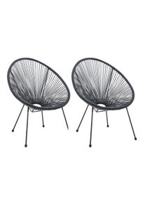 GARTENSTUHL-SET STUHL 2ER-SET SCHWARZ