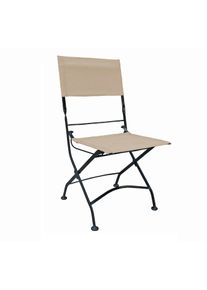 Gartenstuhl-Set Triest 2er-Set Schwarz/Beige